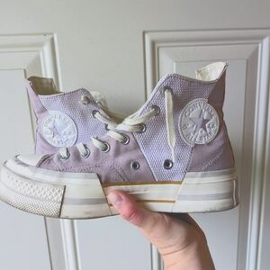 Converse High-Top Sneakers in Light Purple Chuck 70 Plus Split Color